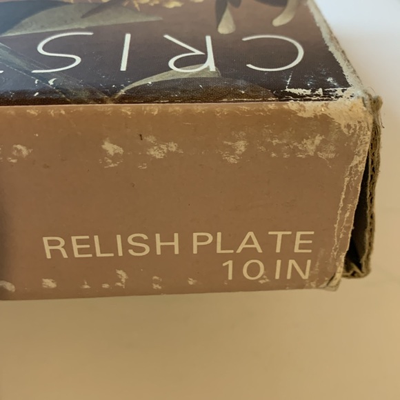 Cristallia Glass Relish Plate 3 Dividers Approximately 10 Inches Used - Picture 7 of 8